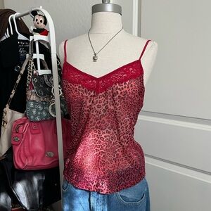 Gilligan & O'Malley Red Animal Print Camisole